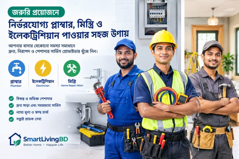 নির্ভরযোগ্য প্লাম্বার ও ইলেকট্রিশিয়ান পাওয়ার উপায়
